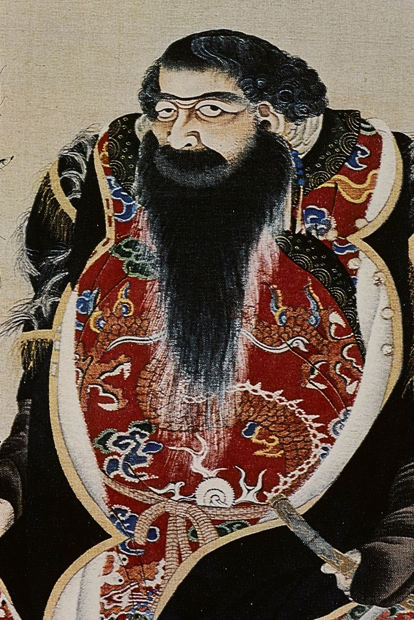 Kahdeksastoista vuosisadan suuret Ainu-johtajat: Itokoi ja Shinichi Akkeshista, Chosama Uraashibetsusta ja Shonko Noshappusta, erityisesti, kuvitus. tekijältä Fosco Maraini