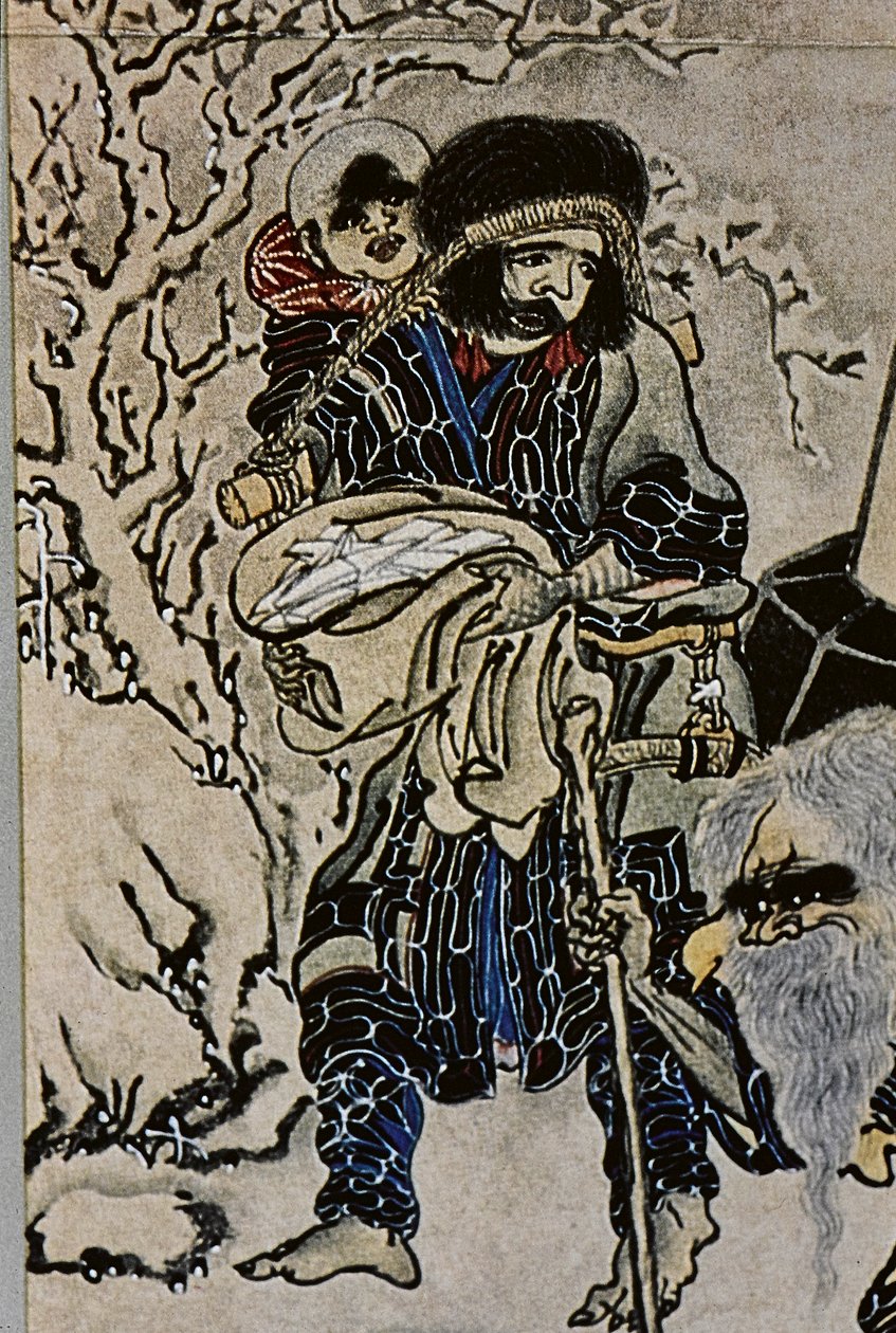 Kahdeksastoista vuosisadan suuret Ainu-johtajat: Itokoi ja Shinichi Akkeshista, Chosama Uraashibetsusta ja Shonko Noshappusta, erityisesti, kuva. tekijältä Fosco Maraini