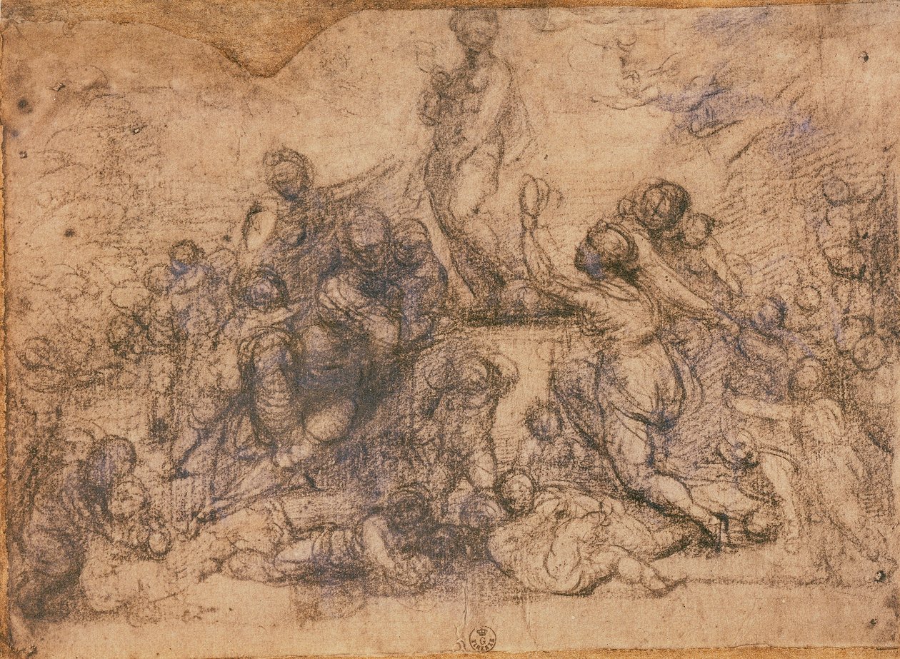 Tutkimus Venuksen palvonnasta, n. 1490-1517 (hiili paperilla) tekijältä Fra 1472 1517 Bartolommeo