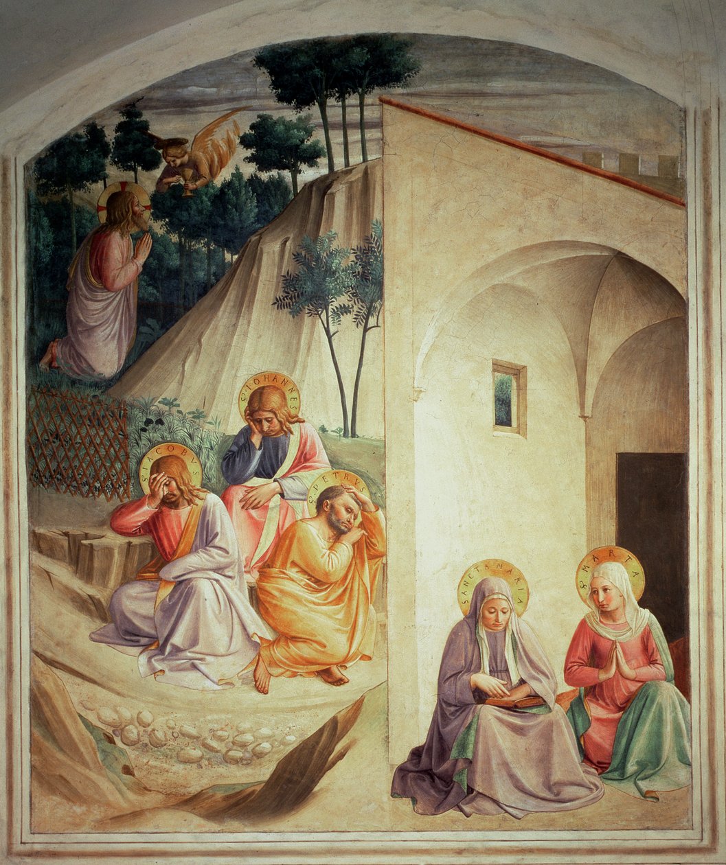 Agonia puutarhassa, 1442 tekijältä Fra Angelico