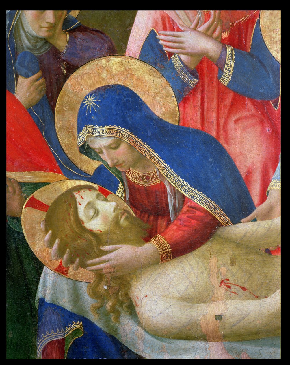 Valituslaulu kuolleesta Kristuksesta, 1436-41 (tempera paneelissa) (yksityiskohta) tekijältä Fra Angelico
