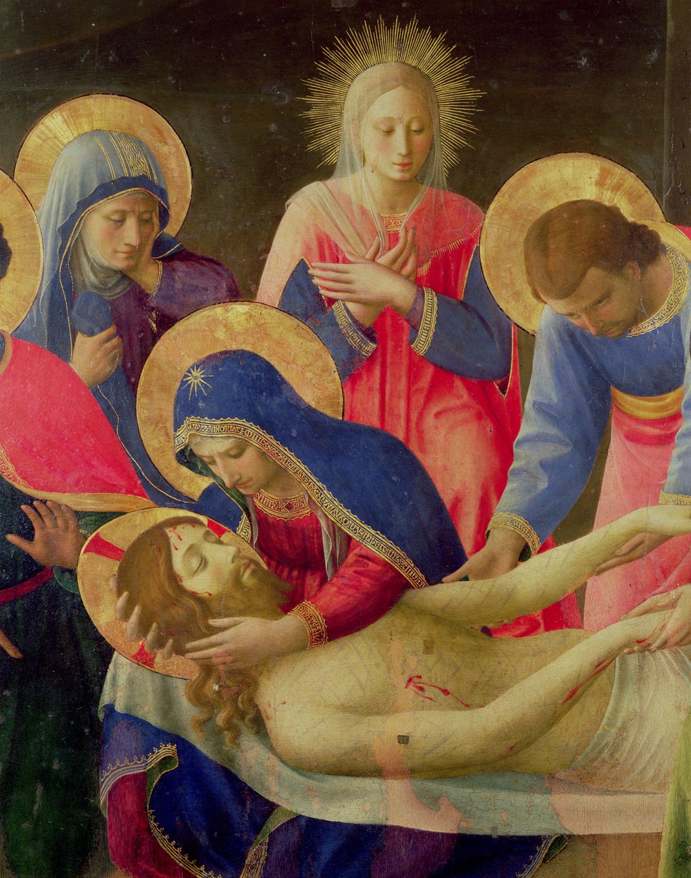 Valituslaulu kuolleesta Kristuksesta, 1436-41 (tempera paneelissa) (yksityiskohta) tekijältä Fra Angelico