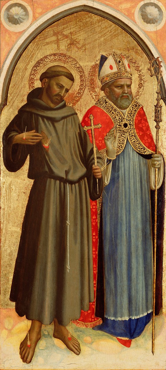 Pyhä Franciscus ja piispa Pyhä tekijältä Fra Angelico