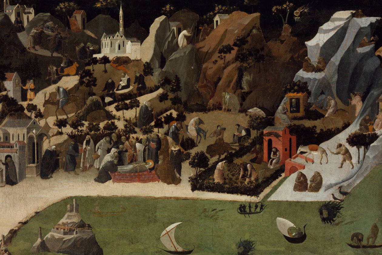 Kohtauksia aavikon isien elämästä (Thebaid) tekijältä Fra Angelico