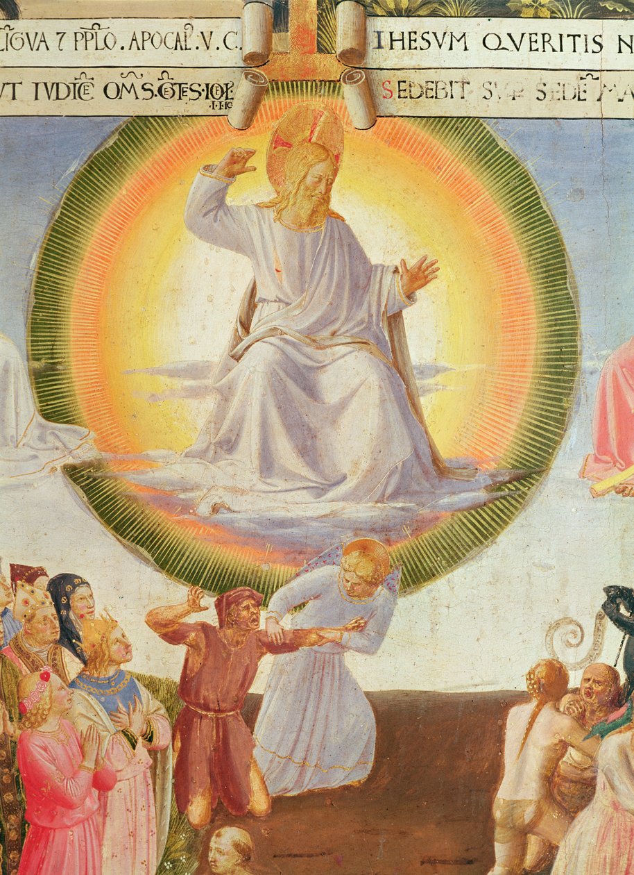 Kohtauksia Kristuksen elämästä, 3. paneeli, joka kuvaa Kristuksen viimeisen tuomion yksityiskohtaa, 1450-3 tempera puulla tekijältä Fra Angelico