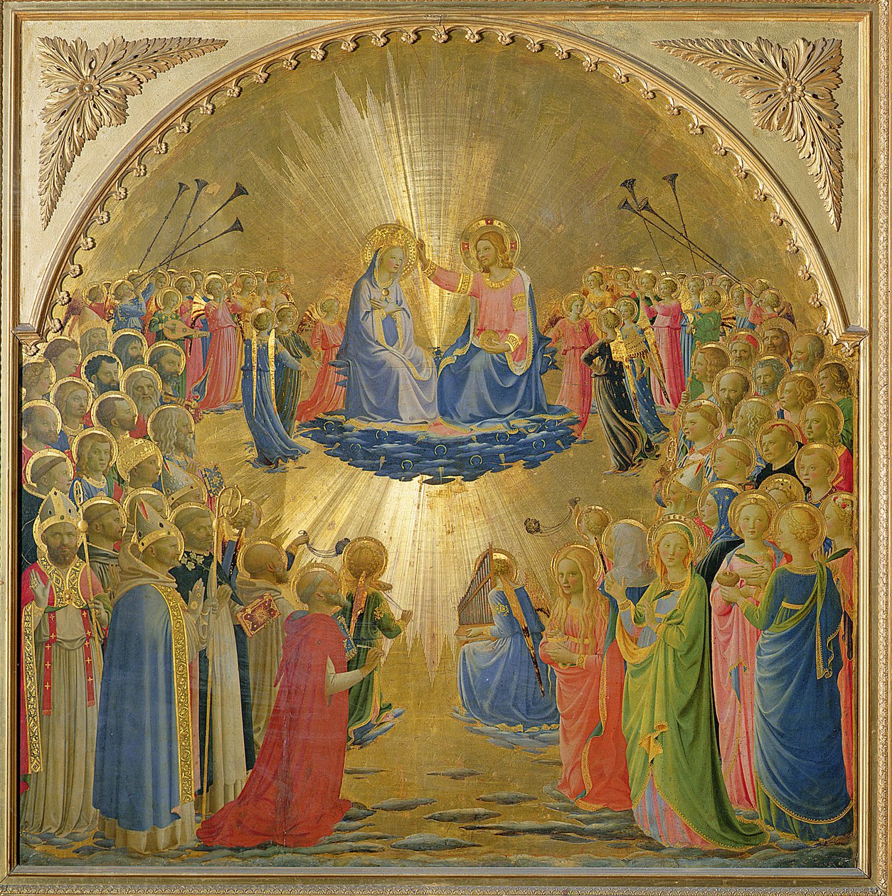 Neitsyen kruunaus, n. 1440 (tempera taulussa) tekijältä Fra Angelico