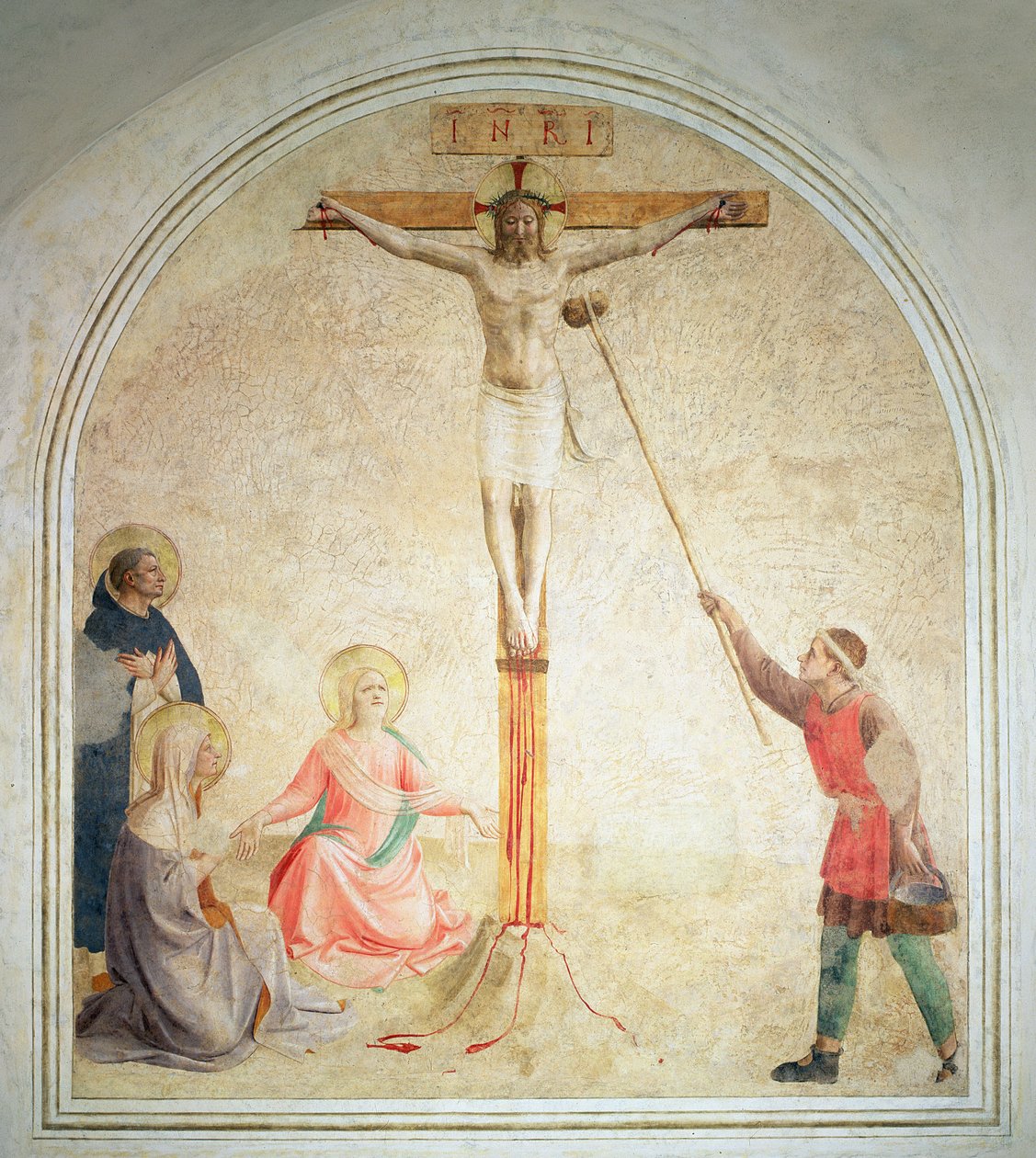 Ristiinnaulitseminen sienenkantajan kanssa, 1442 tekijältä Fra Angelico