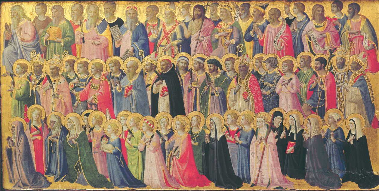 Kristuksen edelläkävijät pyhien ja marttyyrien kanssa, 1423-24 (munan tempera puulla) tekijältä Fra Angelico