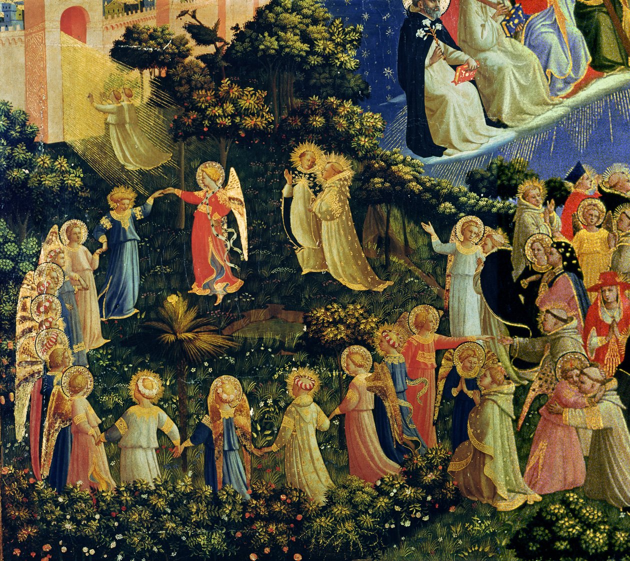 Viimeinen tuomio (tempera paneelissa) (yksityiskohta) tekijältä Fra Angelico
