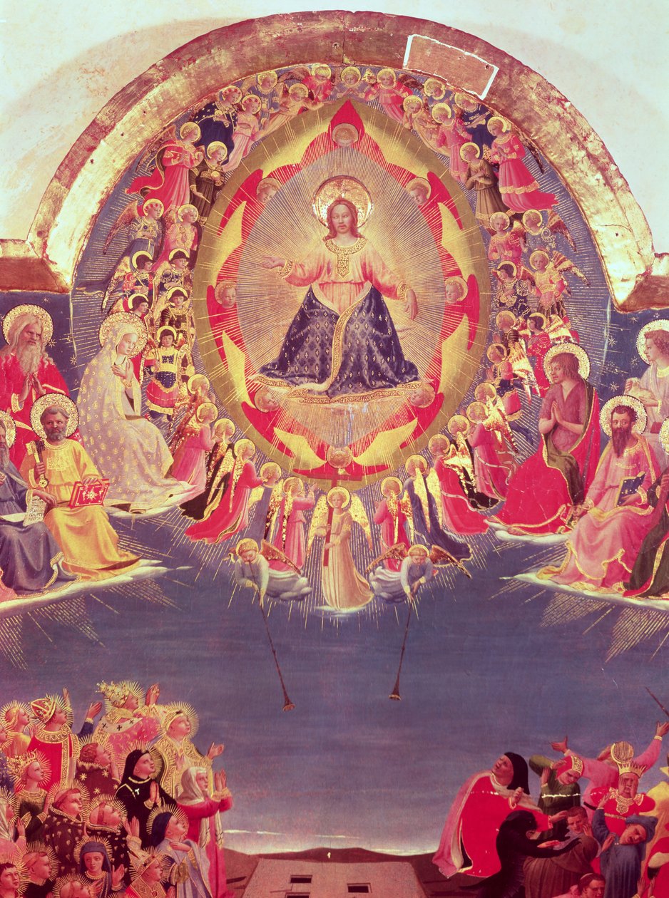 Viimeinen tuomio (tempera paneelissa) (yksityiskohta) tekijältä Fra Angelico