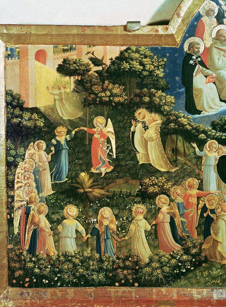 Viimeinen tuomio (tempera paneelissa) (yksityiskohta) tekijältä Fra Angelico