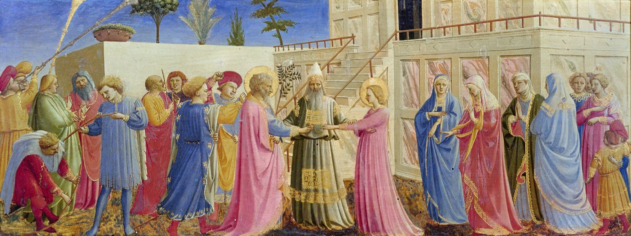 Neitsyen häät, n. 1435 (tempera paneelissa) tekijältä Fra Angelico