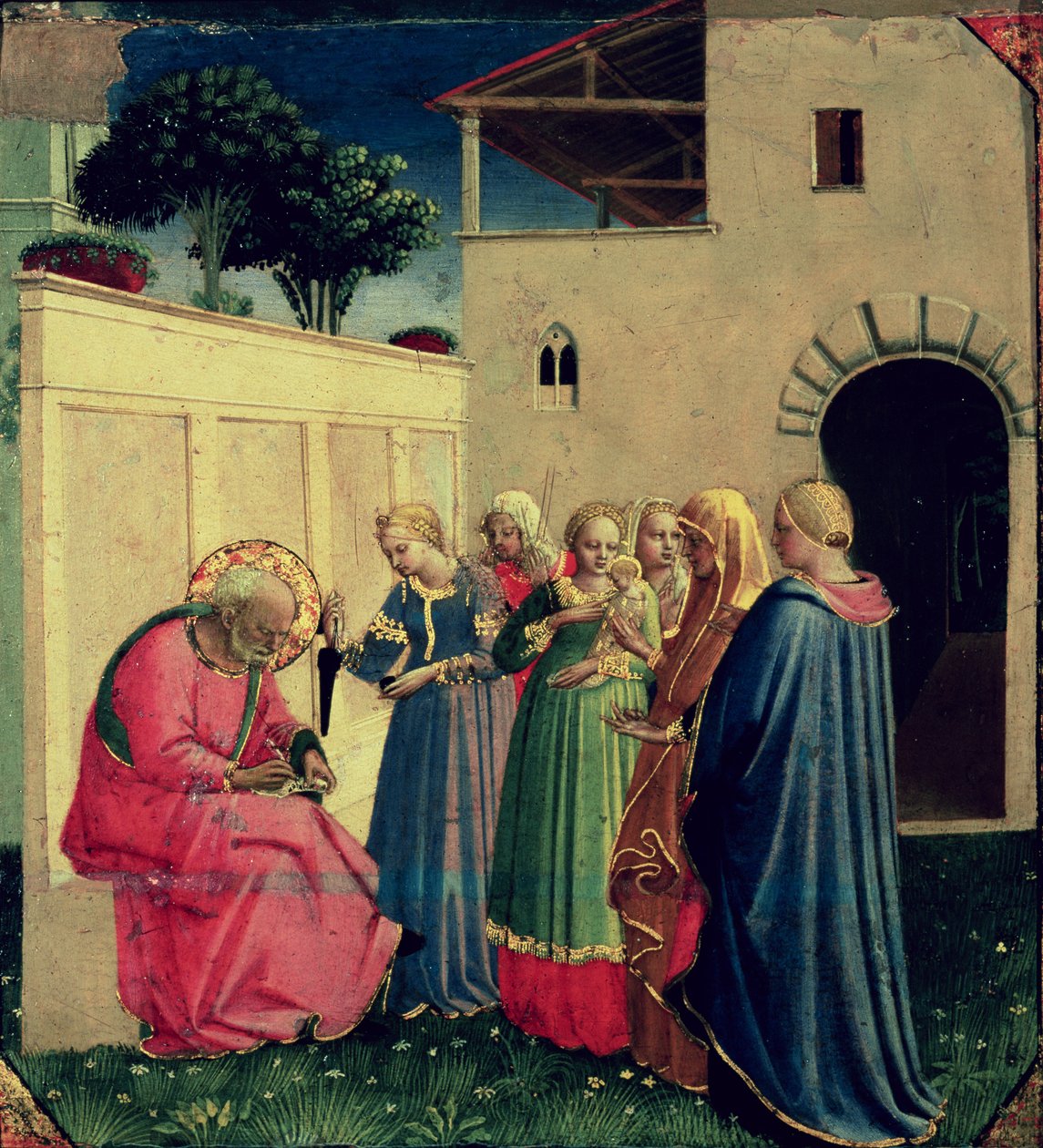 Johannes Kastajan nimeäminen, noin 1430-luku (tempera paneelissa) tekijältä Fra Angelico