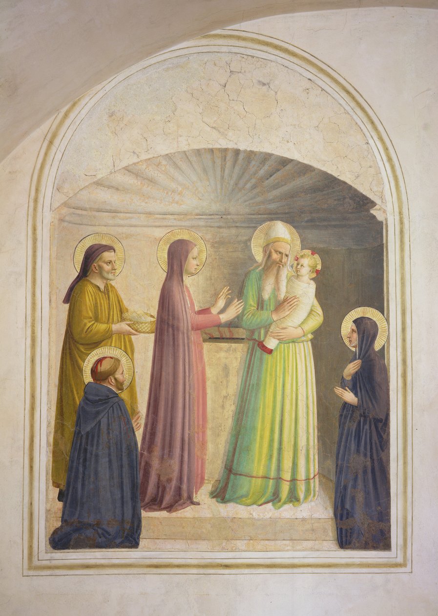 Esitys temppelissä, 1442 tekijältä Fra Angelico