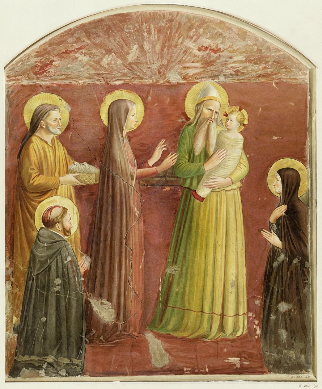 Esitys temppelissä Arundel-seuran (chromolitho) tekemästä vedossarjasta (katso 76098) tekijältä Fra Angelico
