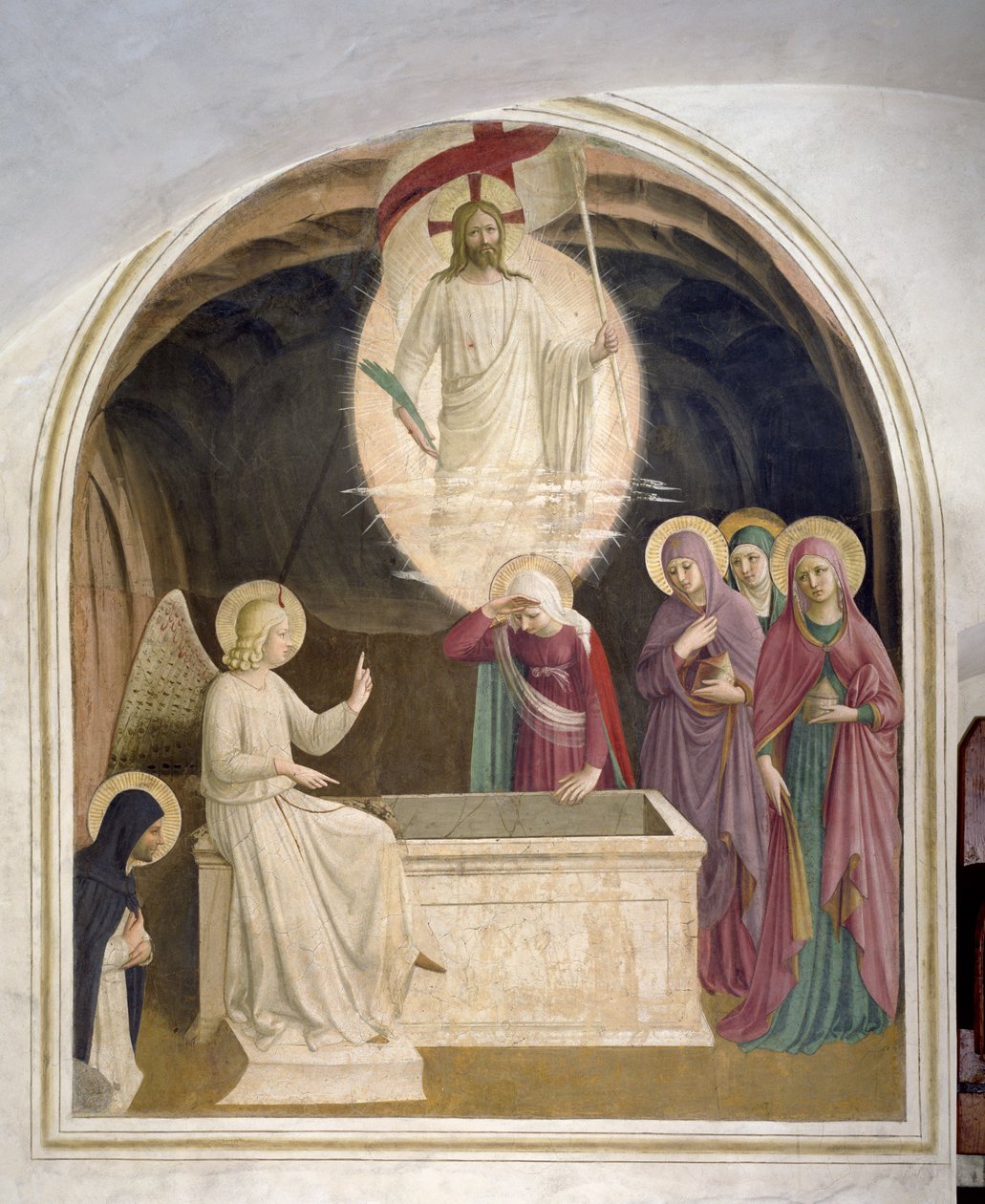 Kristuksen ylösnousemus ja hurskaat naiset haudalla, 1442 tekijältä Fra Angelico