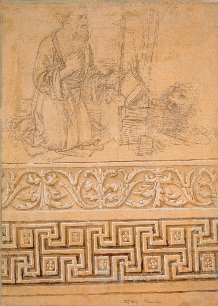 St. Hieronymus katumuksessa leijonan kanssa tekijältä Fra Filippo Lippi