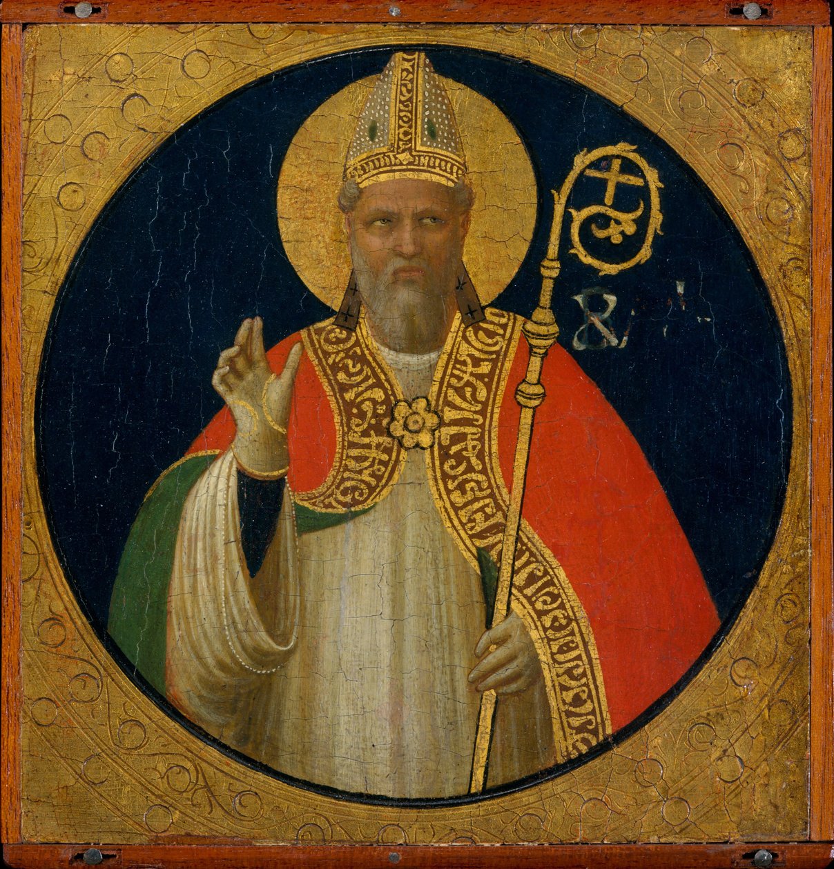 Piispapyhimys, n. 1425 (tempera puulla) tekijältä Fra Angelico