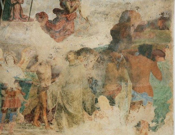 Viimeinen tuomio, yksityiskohta, joka kuvaa kirottuja tekijältä Fra Bartolomeo