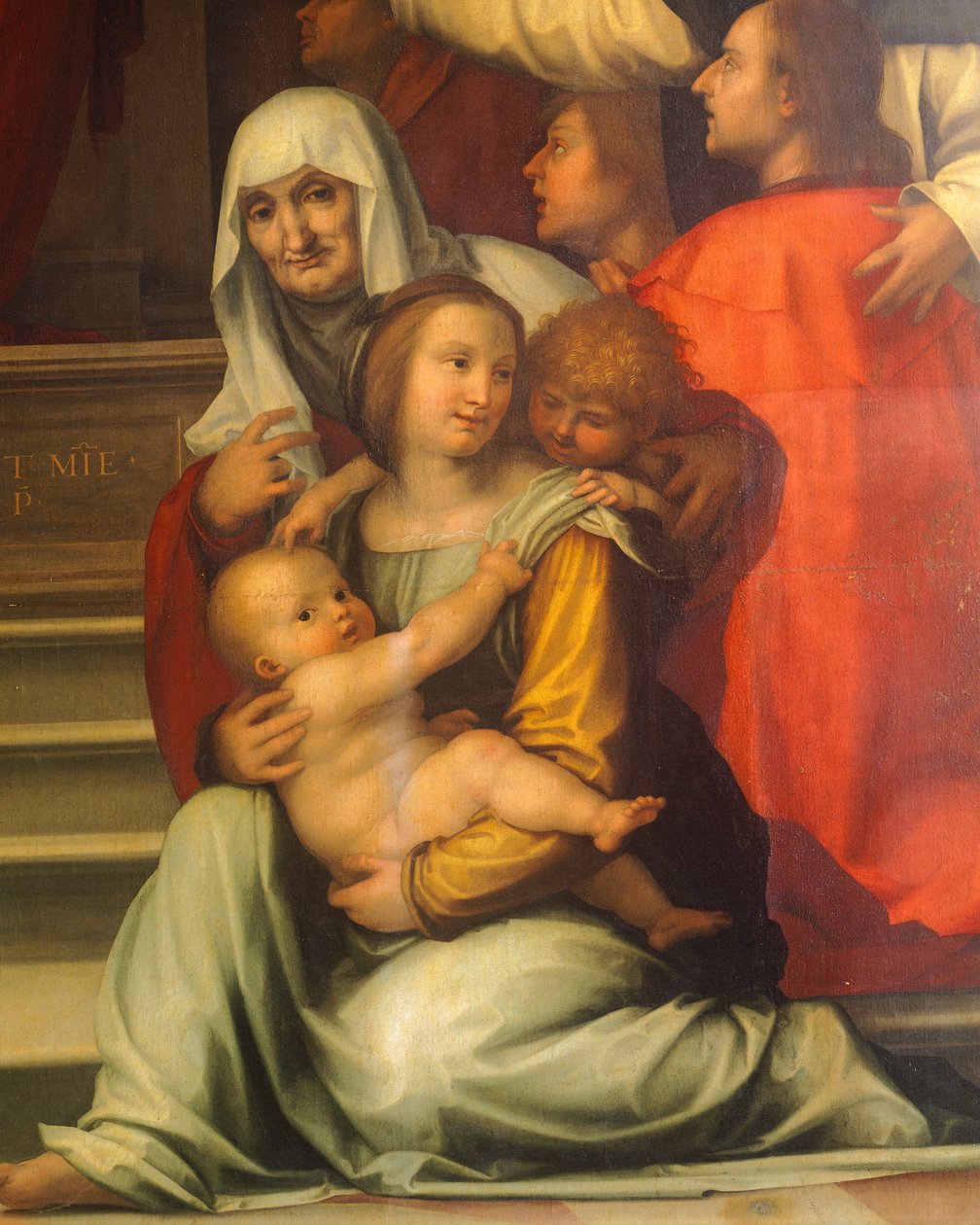 Bartolomeo della Portan, joka tunnetaan nimellä Fra Bartolomeo (1472-1517), tekemä Armollinen neitsyt Maria, yksityiskohta. tekijältä Fra (1472 1517) Bartolomeo