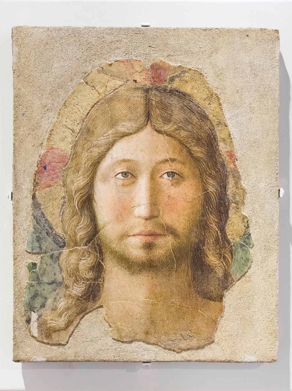 Kristuksen pää, 1400-luvun puoliväli (fresko) tekijältä Fra (c.1387 1455) Angelico