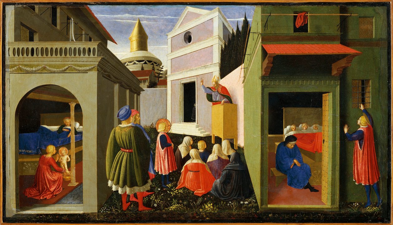 Italia, Rooma, Pyhän Nikolauksen tarinat tekijältä Fra (c.1387 1455) Angelico