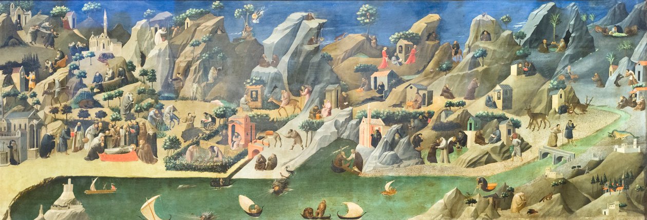 Tarinoita pyhien isien elämästä erämaassa (Thebaid) tekijältä Fra (c.1387 1455) Angelico