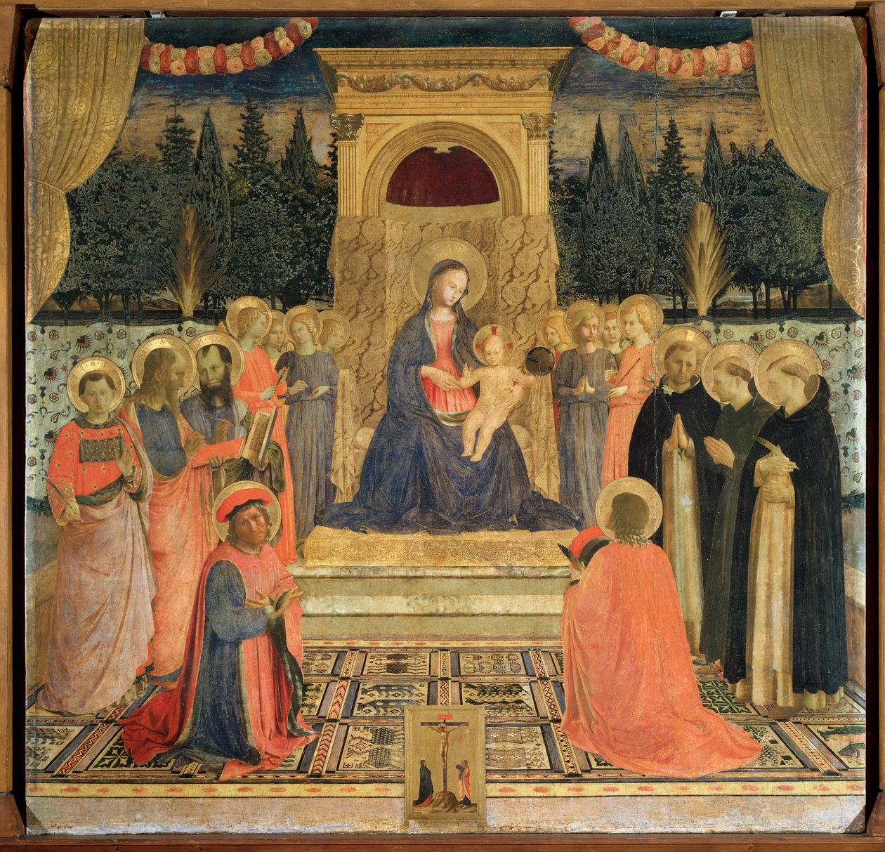 San Marcon alttaritaulu, n. 1438-1440 (lämpötila paneelissa) tekijältä Fra  Angelico