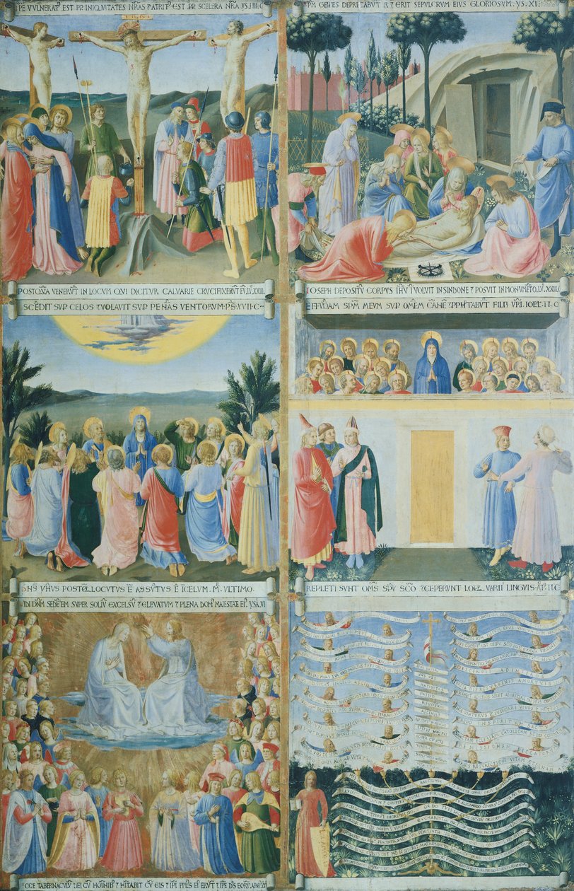 Armadio degli Argenti (hopeaarkku), jossa on Jeesuksen elämä tekijältä Fra (c.1387 1455) Angelico
