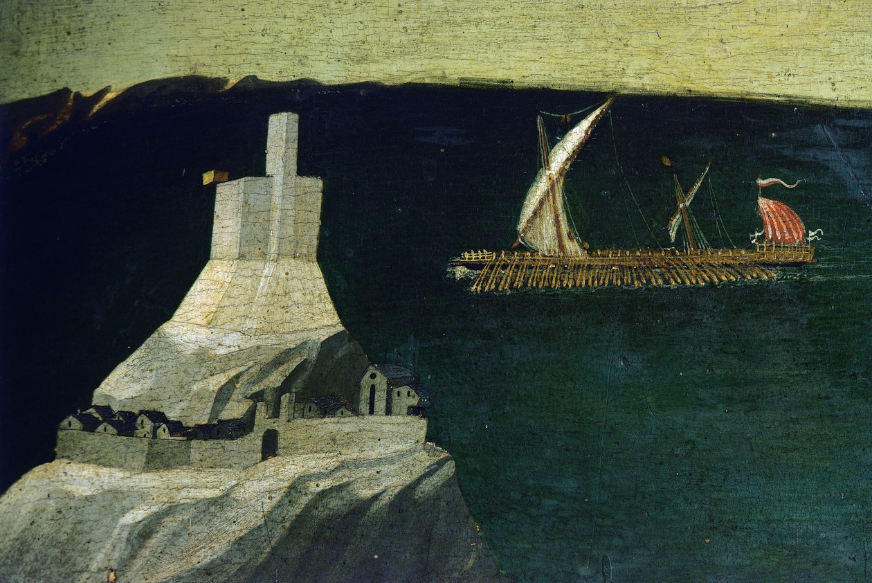 Vene, yksityiskohta Thebaidista, n. 1418-1420 (tempera paneelissa) tekijältä Fra (c.1387 1455) Angelico
