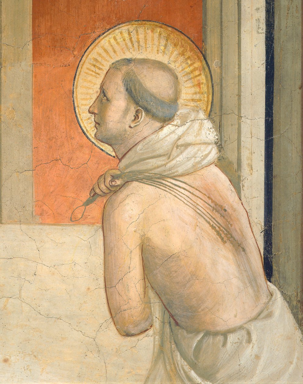 Kristus pylväässä, neitsyt ja katuvan dominikaanisen pyhimyksen hahmo tekijältä Fra (c.1387 1455) Angelico
