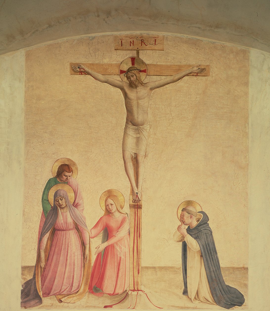 Ristiinnaulitseminen, n. 1438-1445 (fresko) tekijältä Fra  Angelico