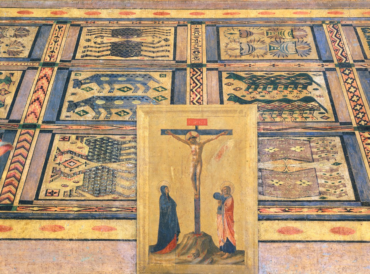 Ristiinnaulitseminen, yksityiskohta San Marcon alttaritaulusta, n. 1440 (tempera puulla) tekijältä Fra  Angelico