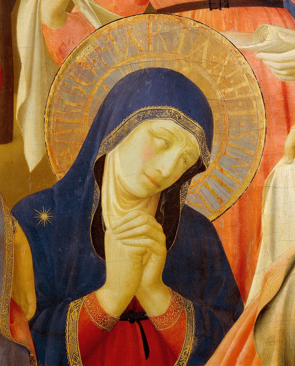 Laskeuma Pyhän Kolminaisuuden ristiltä tai alttaritaululta, noin 1432, Giovanni da Fiesole, joka tunnetaan nimellä Fra Angelico (1400-noin 1455), tempera puulla tekijältä Fra (c.1387 1455) Angelico