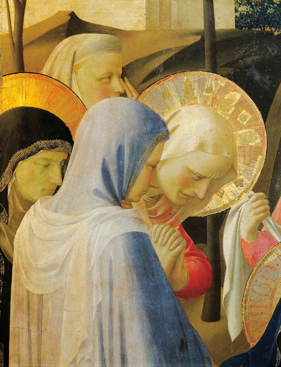 Laskeuma Pyhän Kolminaisuuden ristiltä tai alttaritaululta, noin 1432, Giovanni da Fiesole, joka tunnetaan nimellä Fra Angelico (1400-noin 1455), tempera puulla tekijältä Fra (c.1387 1455) Angelico