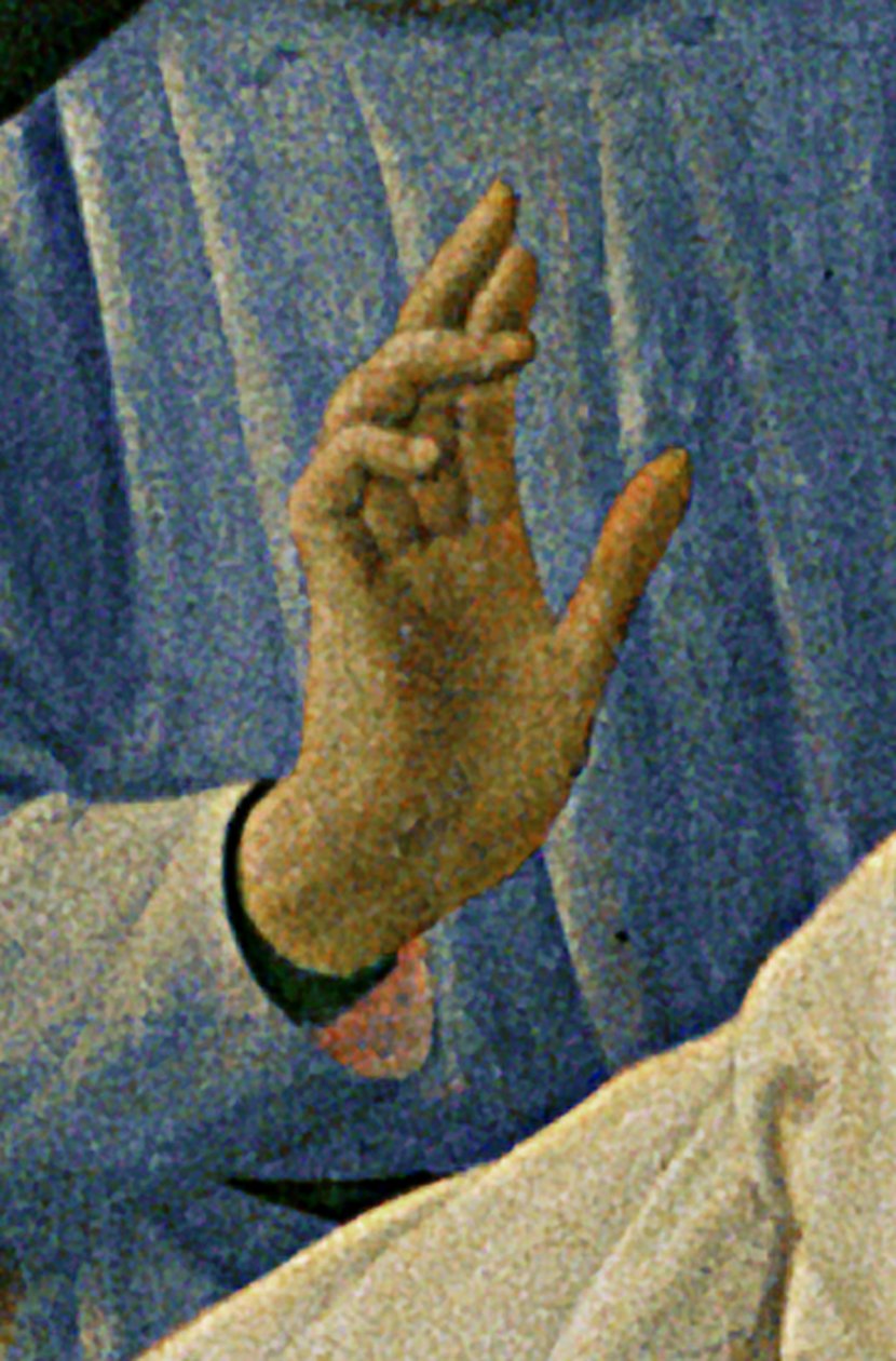 Lorenzo Monacon (Piero di Giovanni) (n. 1370-1425) yksityiskohta Santa Trinitan alttaritaulusta, kehys ja huiput, valmis n. 1434 (tempera ja kulta paneelissa) tekijältä Fra  Angelico