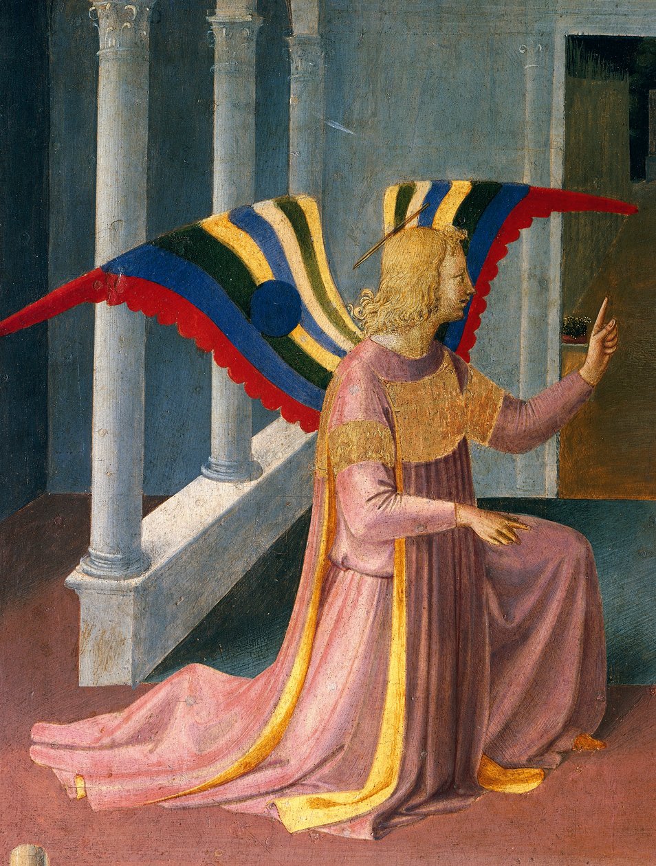 Upotus, joka kuvaa Marian ilmestystä, paneeli Armadio degli Argentista (hopeaarkku), jossa on Jeesuksen elämä tekijältä Fra (c.1387 1455) Angelico