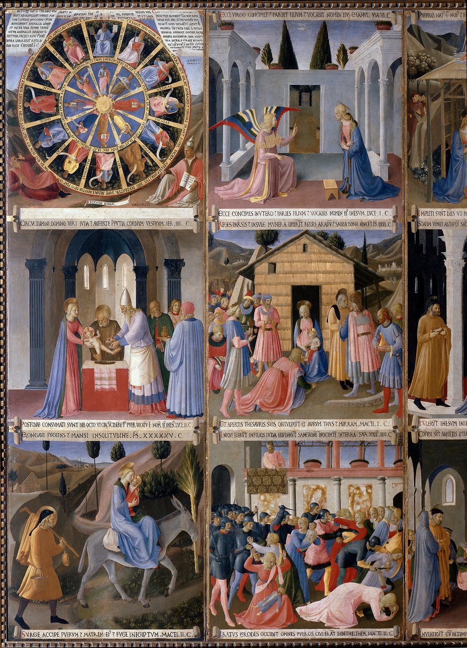 Kristuksen elämä, hopeinen vaatekaappi. (Tempera puulla tekijältä Fra  Angelico