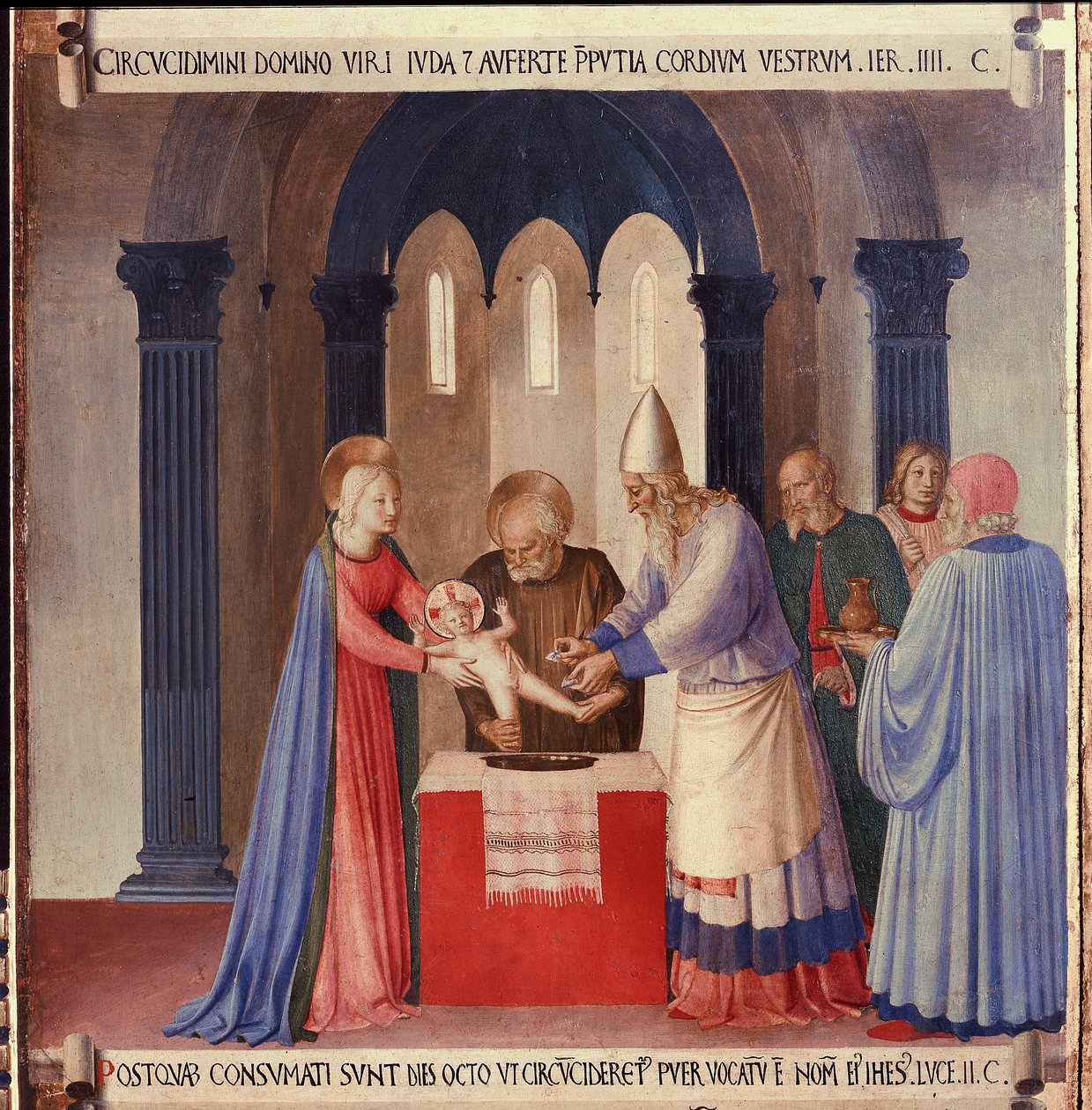 Kristuksen elämä: ympärileikkaus, Armadio degli Argenti. (Tempera puulla tekijältä Fra  Angelico