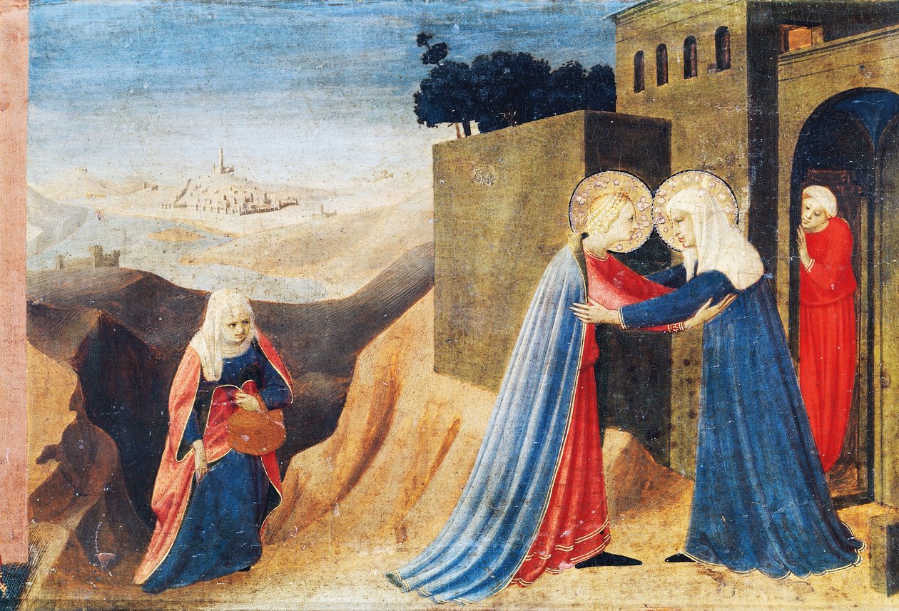 Marian vierailu Elisabetille, n. 1430 tekijältä Fra  Angelico
