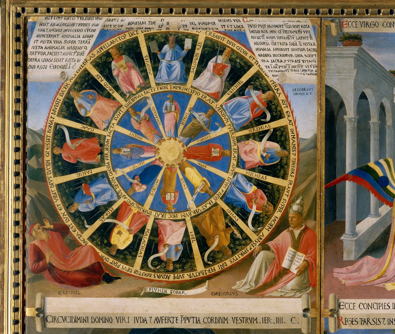 Hopeakakku, Siunattujen pyörä, yksityiskohta tarinoista Kristuksen elämästä tekijältä Fra  Angelico