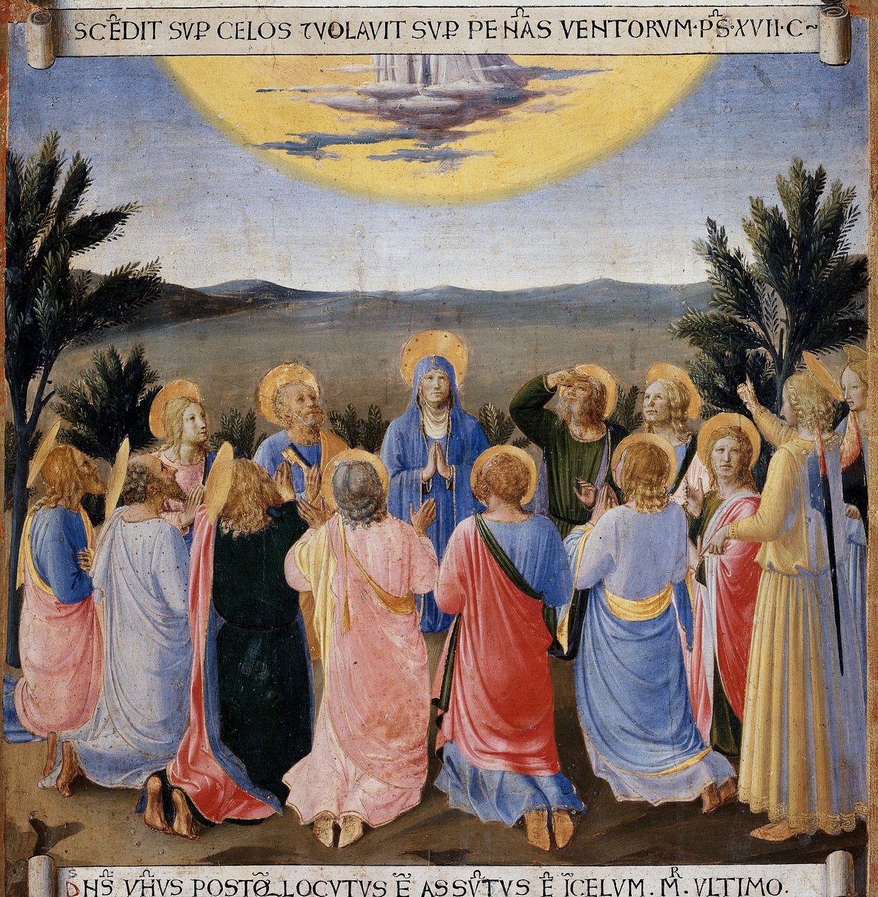 Ascension. Kristuksen elämä, hopeinen vaatekaappi. (Tempera puulla tekijältä Fra  Angelico
