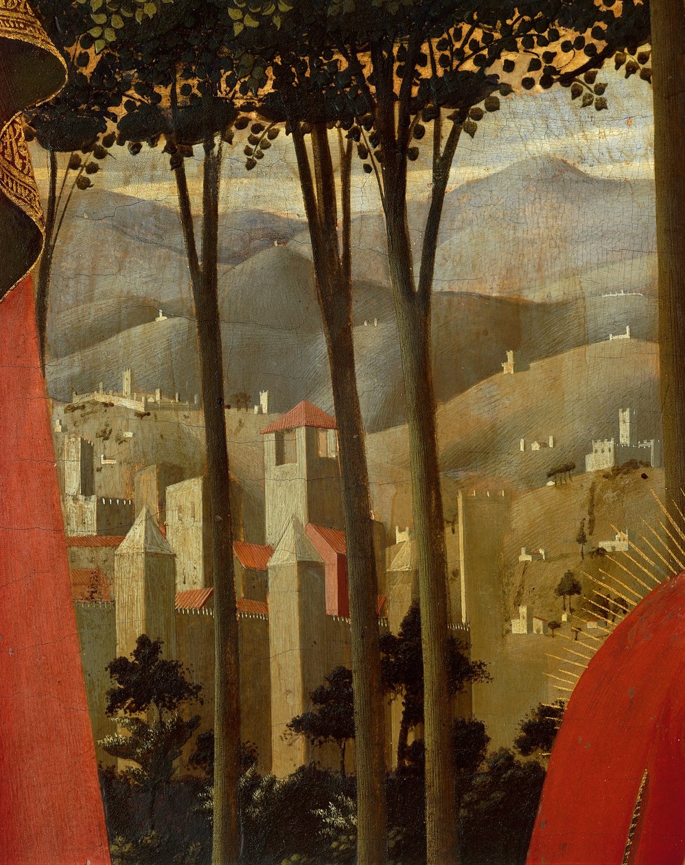 Laskeuma ristiltä tai Pyhän Kolminaisuuden alttaritaulu (yksityiskohta), n. 1432 (tempera puulla) tekijältä Fra  Angelico