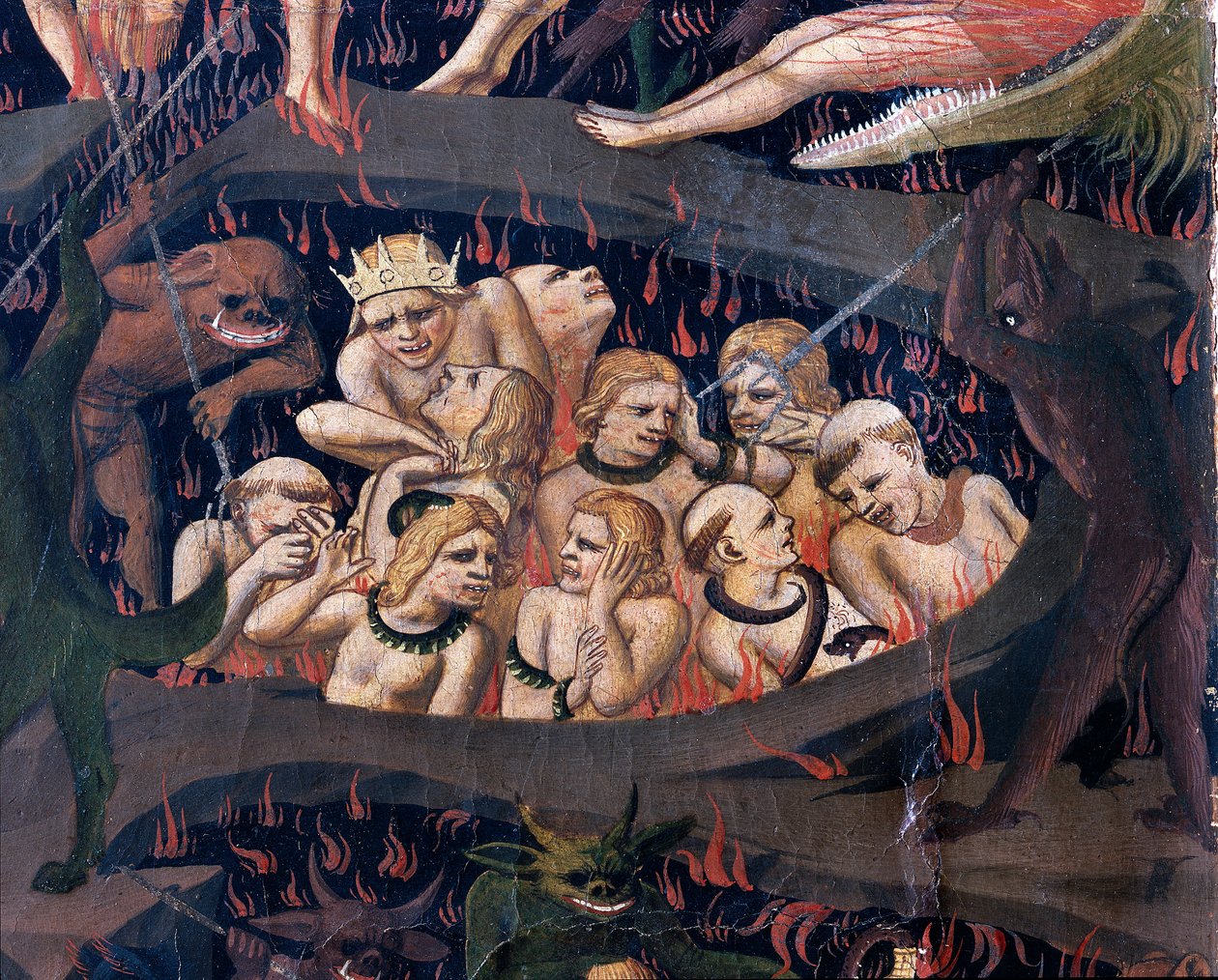 Viimeinen tuomio: Helvetti (tempera puulla tekijältä Fra  Angelico