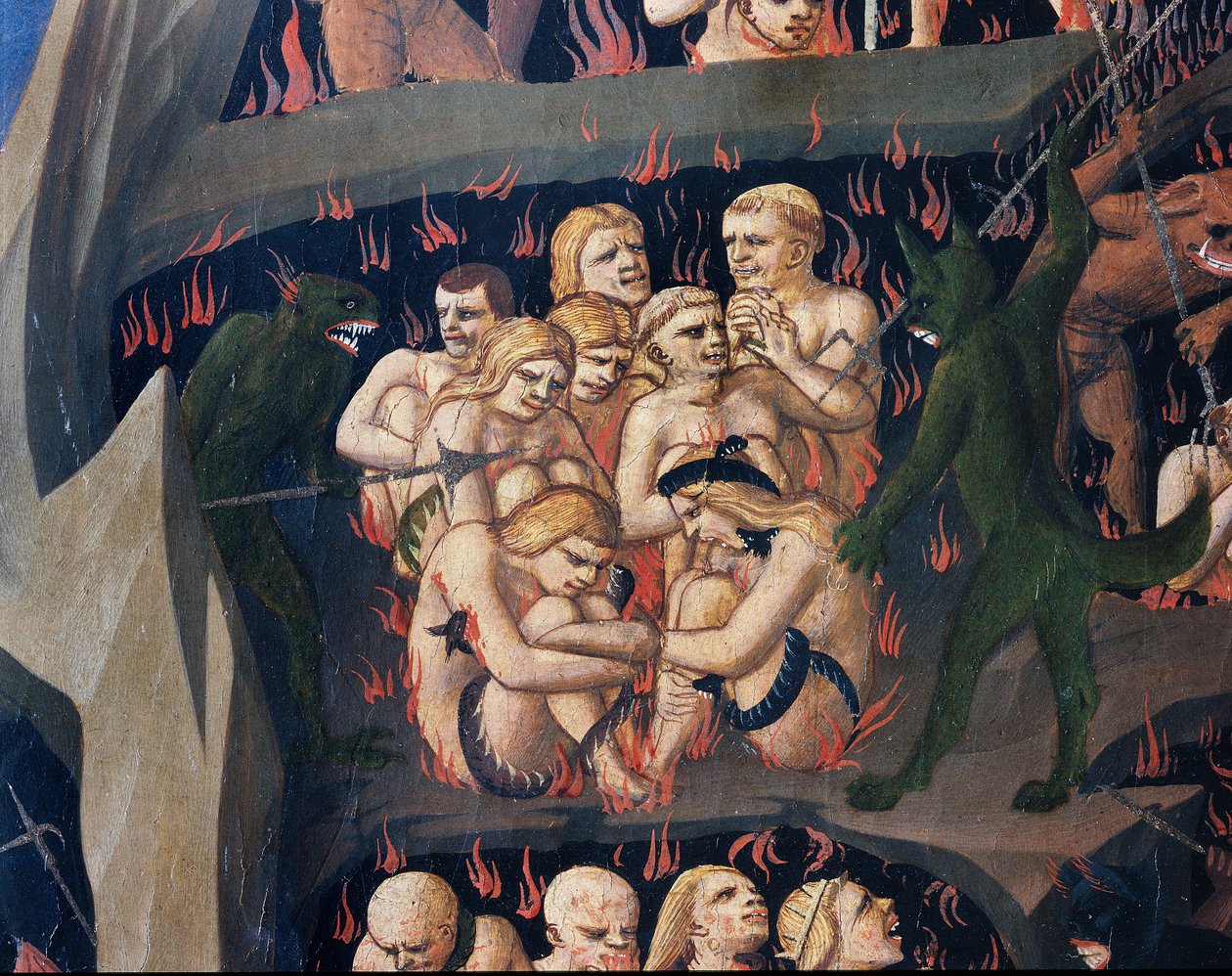Viimeinen tuomio: Helvetti (tempera puulla tekijältä Fra  Angelico