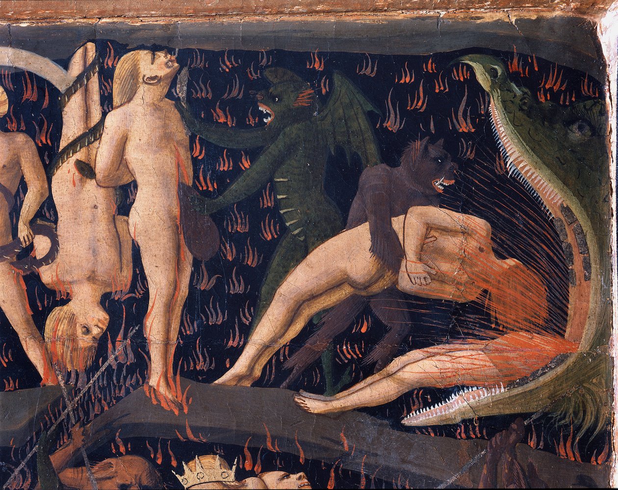 Viimeinen tuomio: Helvetti (tempera puulla tekijältä Fra  Angelico