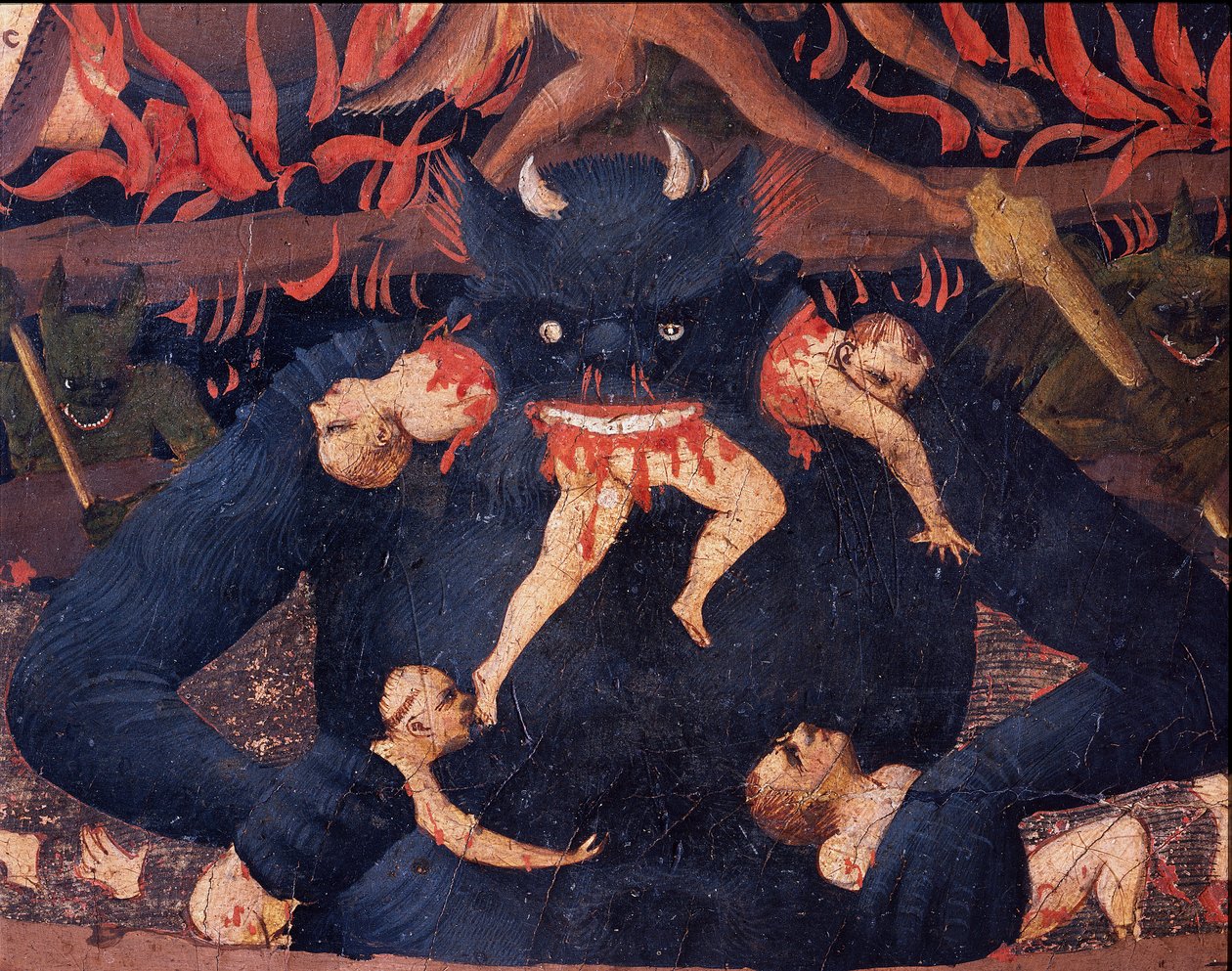 Viimeinen tuomio: Helvetti (tempera puulla tekijältä Fra  Angelico