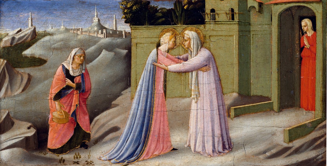 Vierailu (alttaritaulu), Fra Angelicon maalaus, n. 1440 tekijältä Fra  Angelico