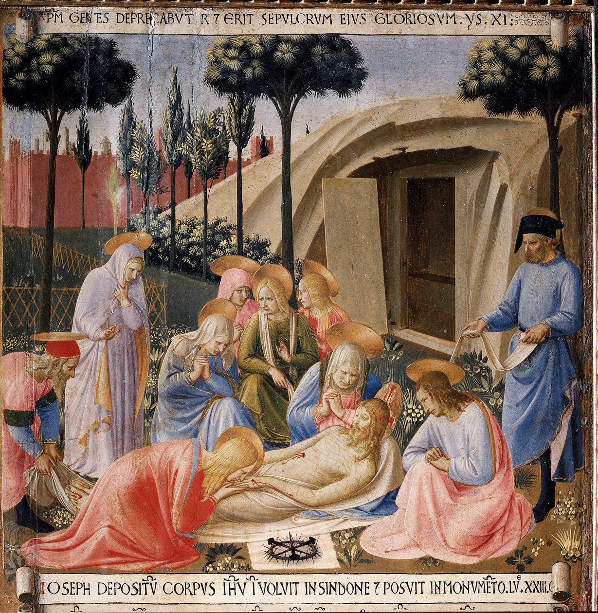 Laskeuma. Kristuksen elämä, hopeinen vaatekaappi. (Tempera puulla tekijältä Fra  Angelico
