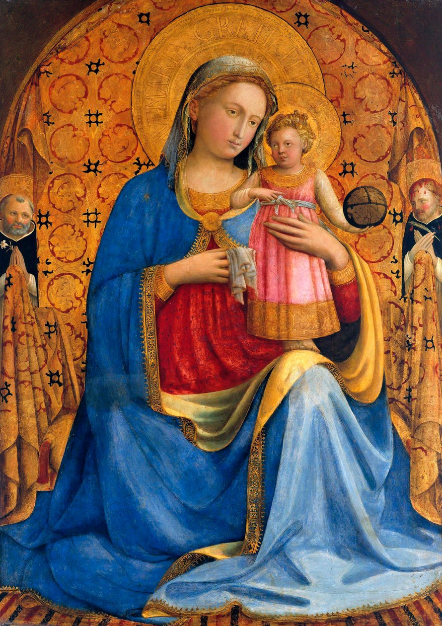 ""Neitsyt ja lapsi pyhän Dominicin ja pyhän Veronan kanssa"" (Madonna ja lapsi pyhien Dominic ja Peter marttyyrien kanssa (Madonna dell